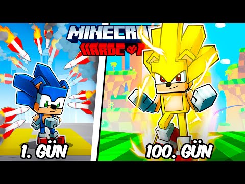 SONIC Olarak Minecraft'ta 100 GÜN Geçirmemin Hikayesi...