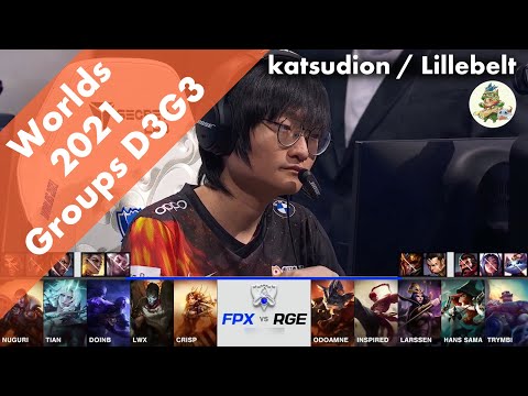FPX(Tian ヴィエゴ) VS RGE(Larssen ルブラン) D3G3 ハイライト Group A - Worlds 2021 Group Stage by YAMA