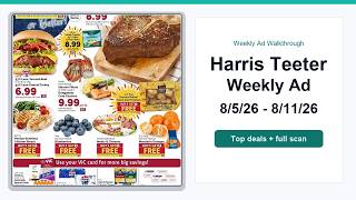 Harris Teeter Weekly Ad (8/5/26 - 8/11/26) Top Deals