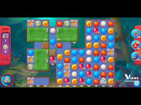 Fishdom. 8456 hard level no boosters and diamonds. 18 moves