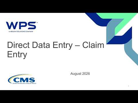 Direct Data Entry Claim Entry