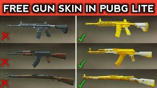 Pubg Mobile Lite Best Trick To Get Free Permanent Gun Skins | How To Get Free Items | Secret Trick
