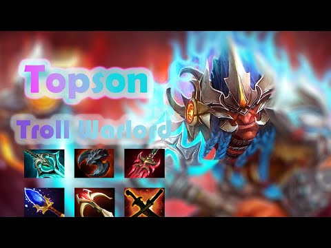 Topson mid performance Troll Warlord Patch 7.33c dota2 supernoob