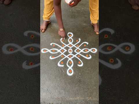 Simple kolam #muggulu #shorts #simpledesign #rangoli