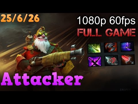 !Attacker Sniper: How to win Sniper Dota 2. Full game.