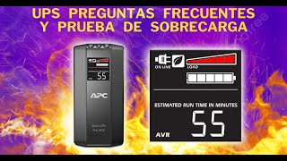 UPS Preguntas frecuentes y prueba de sobrecarga | SOPTECO