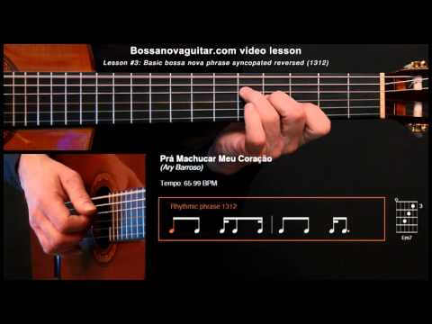 Pra Machucar Meu Coração - Bossa Nova Guitar Lesson #3: Basic Phrase Syncopated Reversed