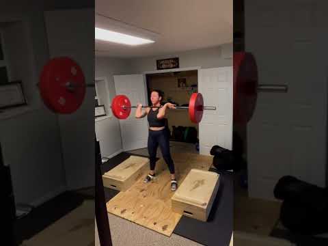 Clean from block (below knee) + front squat