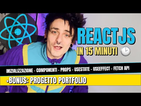 REACT JS - da zero a progetto portfolio, per junior frontend web developer. Tutorial ita.