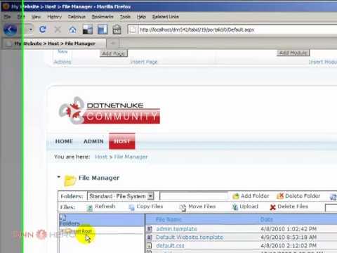 DotNetNuke Tutorial - Understanding the File Manager feature - Video #53