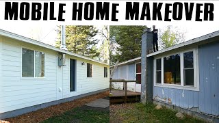 AMAZING Exterior Mobile Home Makeover and How Much it Cost