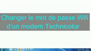 changer mot de passe  wifi