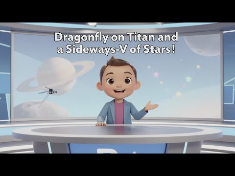 Dragonfly on Titan and a Sideways-V of Stars!