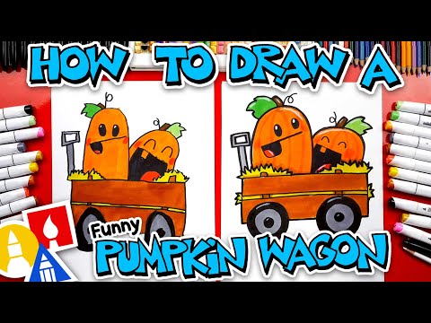 How To Draw A Funny Pumpkin Wagon