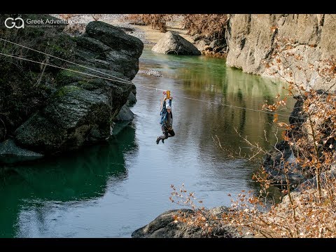 Zip -line (Flying-fox) over Venetikos River in Grevena