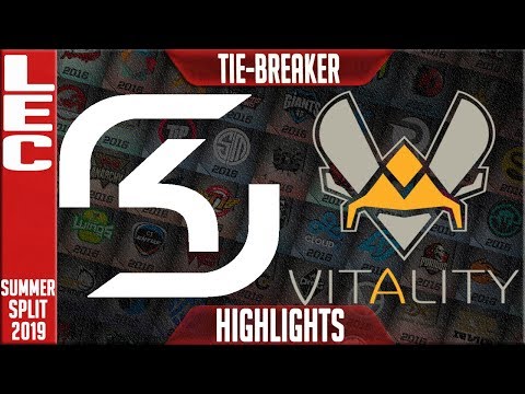 SK vs VIT Highlights | LEC Summer 2019 TIEBREAKER | SK Gaming vs Vitality