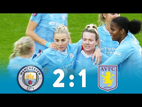 Manchester City vs Aston Villa 2-1 - All Goals & Highlights 09/12/2023 (Women Super League)