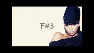 Cassie studio vocal range: Bb2 - F#5