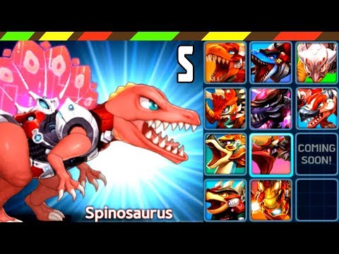 Dino Battle #47: Spinosaurus VS Dark T-Rex, Iron T Rex, Triceratops & Pteranodon | DCTE VN