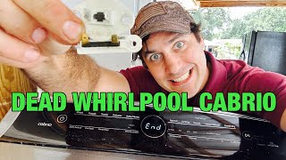 Dead Whirlpool Cabrio dryer | lights up but won’t run | bad thermal fuse and thermistor