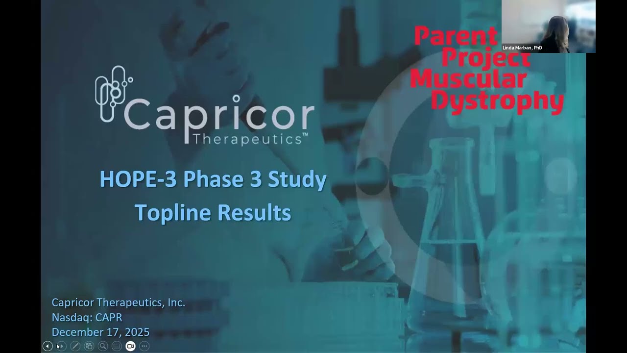 Webinar: Capricor Therapeutics — HOPE-3 Community Update