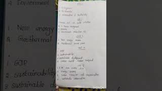 Environmental science and sustainability last minute questions