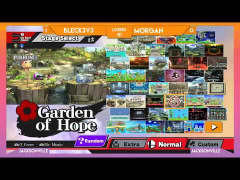Jax Smash Weekly 5/10 - Bleck3v3(C. Falcon) vs. Morgan(Sonic) Losers R1