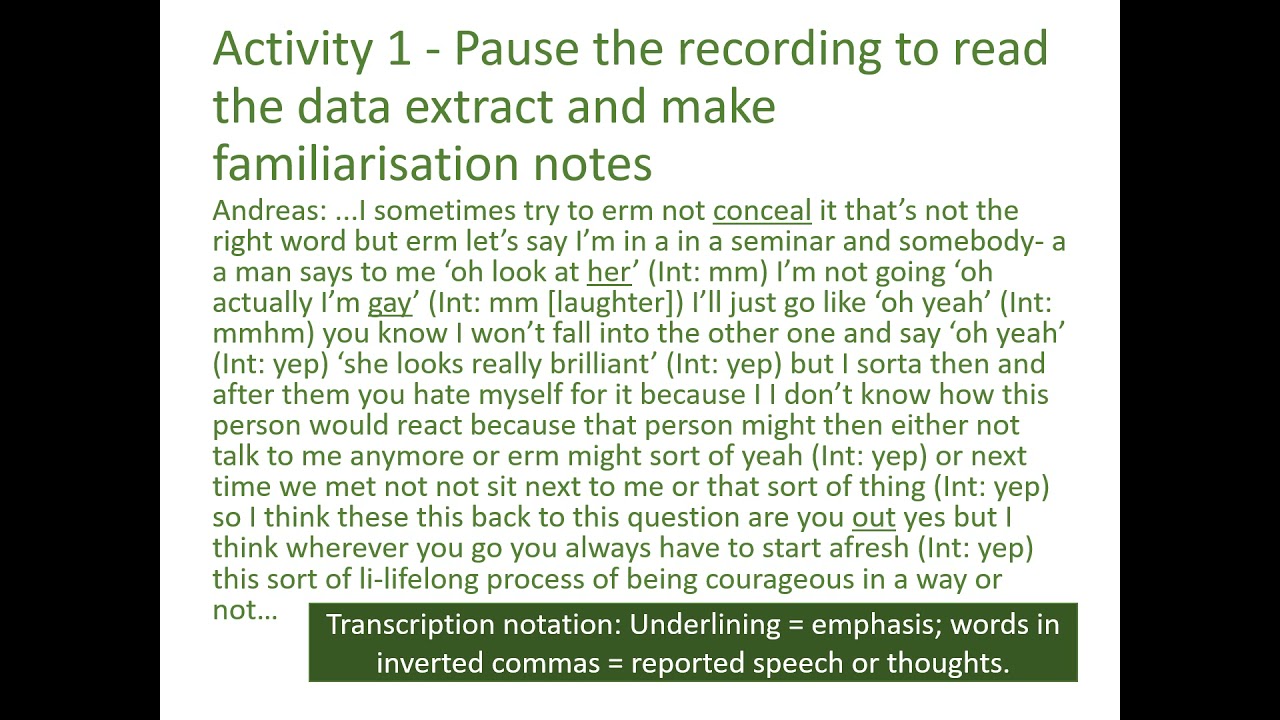 Thematic Analysis Braun et al PART 3 YOUTUBE VIDEO