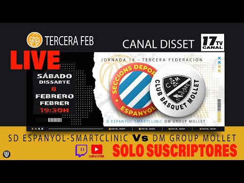 J16-SD ESPANYOL-SMARTCLINIC VS DM GROUP MOLLET #TerceraFEB