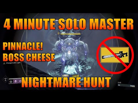 EASY Pinnacle drop! 4 Minute Solo Master Nightmare Hunt Zydron + Boss Cheese guide - Destiny 2