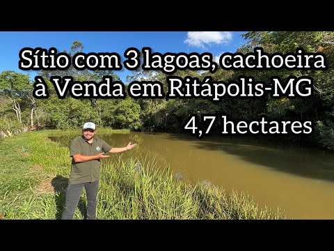Sítio com 3 lagoas e cachoeira em Ritápolis – MG | 4,7 hectares de pura tranquilidade!