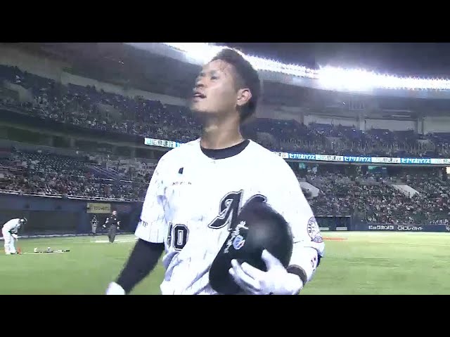 【4回裏】マリーンズ大嶺翔 レフトスタンドへ2号ソロホームラン!! 2014/9/26 M-F