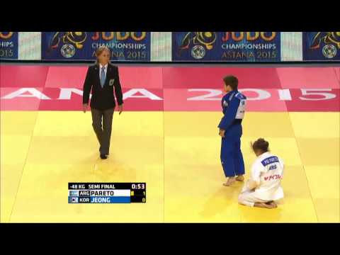 Paula Pareto vs Bo Kyeong Jeong World Judo Championships 2015 - Astana