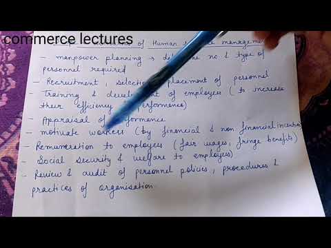 What is human resource human resource management b com business organisation and management