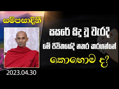 සසරේ සිදුවූ වැරදි මේ ජීවිතයේ දී නතර කරගන්නේ කොහොම ද? |​ සම්පසාදනී ධර්ම දේශනා මාලාව | 2023-04-30