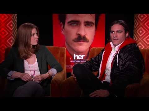 Her: Amy Adam & Joaquin Phoenix Official Interview Part 2 of 2 - Spike Jonze Movie | ScreenSlam