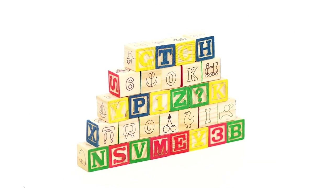 Wooden ABC 123 Block Set Kids Educational Toys