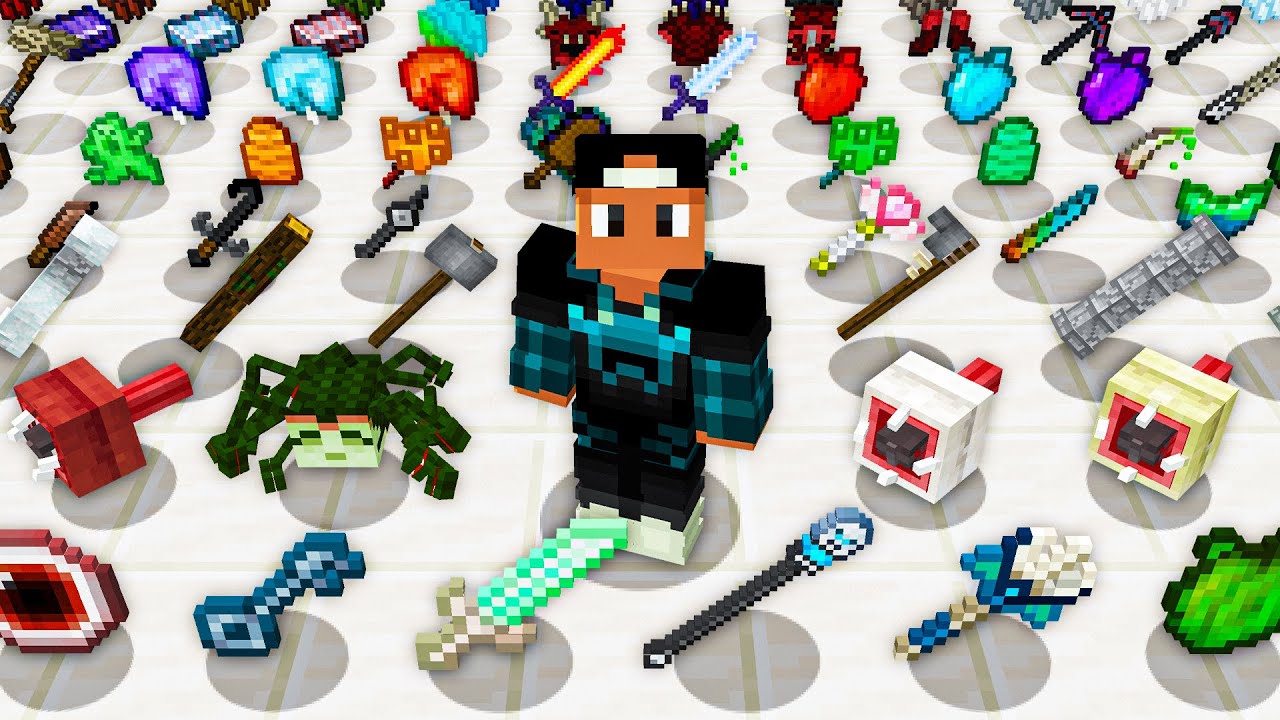 COLETEI TODOS OS ITENS LENDÁRIOS DO MINECRAFT