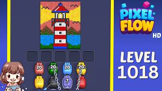 Pixel Flow Level 1018 Solution Walkthrough