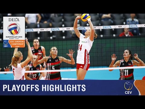 2015 Women's EuroVolley - Highlights Playoff round Belarus vs Poland