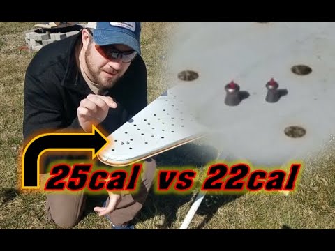 .22 vs .25cal Airgun Pellet (27FPE)...CRAZY Results!!!