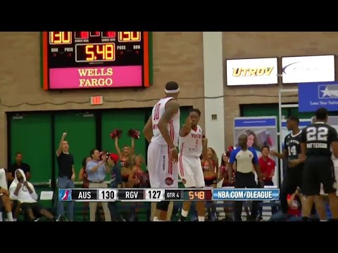 Denzel Livingston's DEEP Game-Tying Three in RGV-Austin Game 1