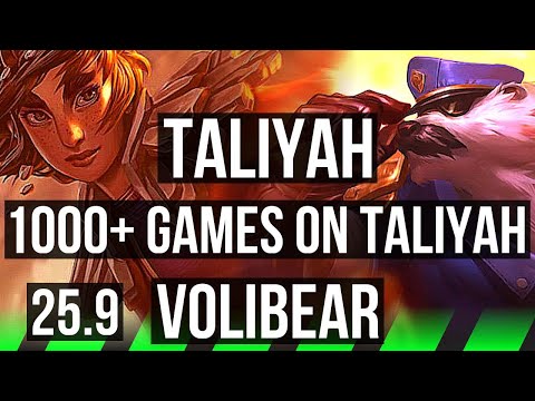 TALIYAH vs VOLIBEAR (JGL) | 2/0/7, 1000+ games | NA Grandmaster | 25.9