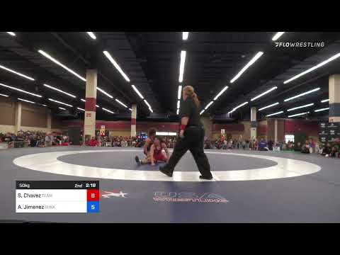 50 Kg Semifinal - Samara Chavez, Team Tornado Wrestling Club Vs Audrey Jimenez, Sunkist Kids Wrest