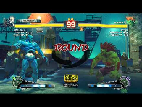 SSFIV AE otani saru [Seth] vs unyuru [Blanka] Japanese Online Ranked Match