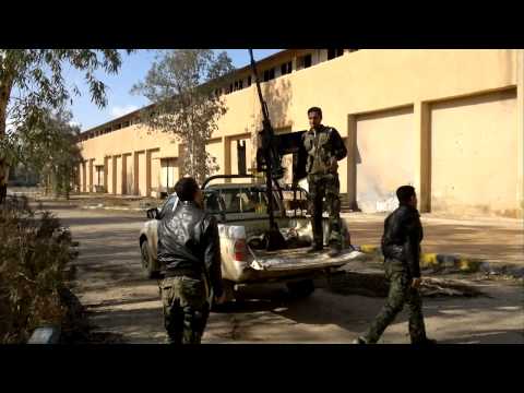 تجهيز رشاش 14.5 للتصدي للطيران الحربي من قبل كتيبة القصاص في ريف دير الزور