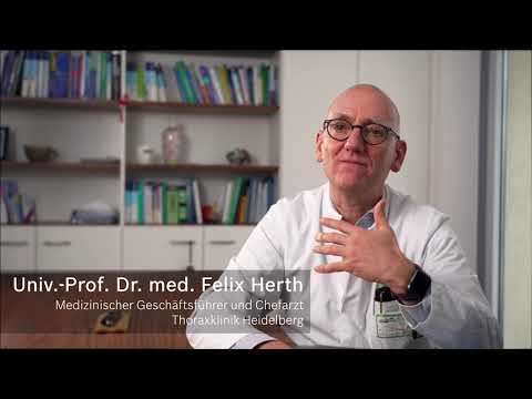 Prof. Herth (Uniklinik Heidelberg) erläutert FeNO-Messung bei Asthma.