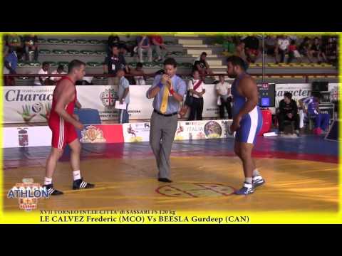 TOUR 1   SF 120 Kg LE CALVEZ Frederic MCO Vs BEESLA Gurdeep CAN