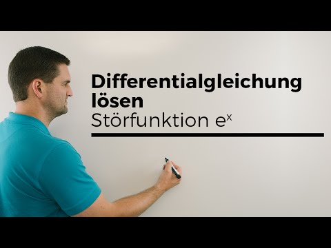 Differentialgleichung lösen, linear, inhomogen, Störfunktion e^x, Beispiel 1 | Mathe by Daniel Jung