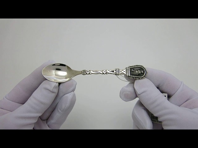 Серебряная ложка "Архангел Михаил" 102лт Видеообзор